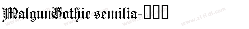 MalgunGothic semilia字体转换